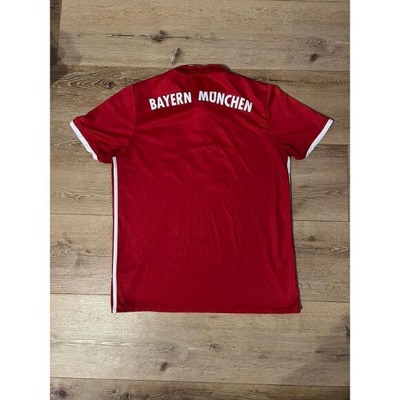 Adidas Mens Red 2016-2017 FC Beyern Munich Jersey Size Large Climacool - Picture 2 of 3